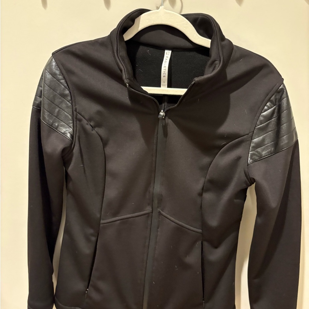 Fabletics Black Zip-Up Jacket